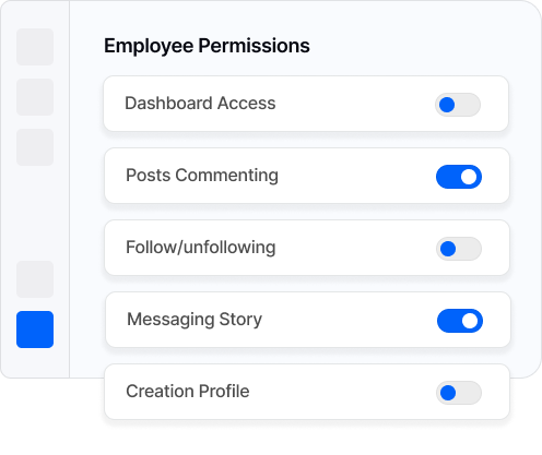 Invite employees and give them permissions